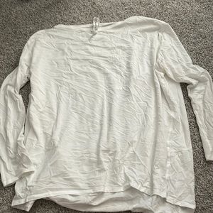 white lululemon back in action long sleeve